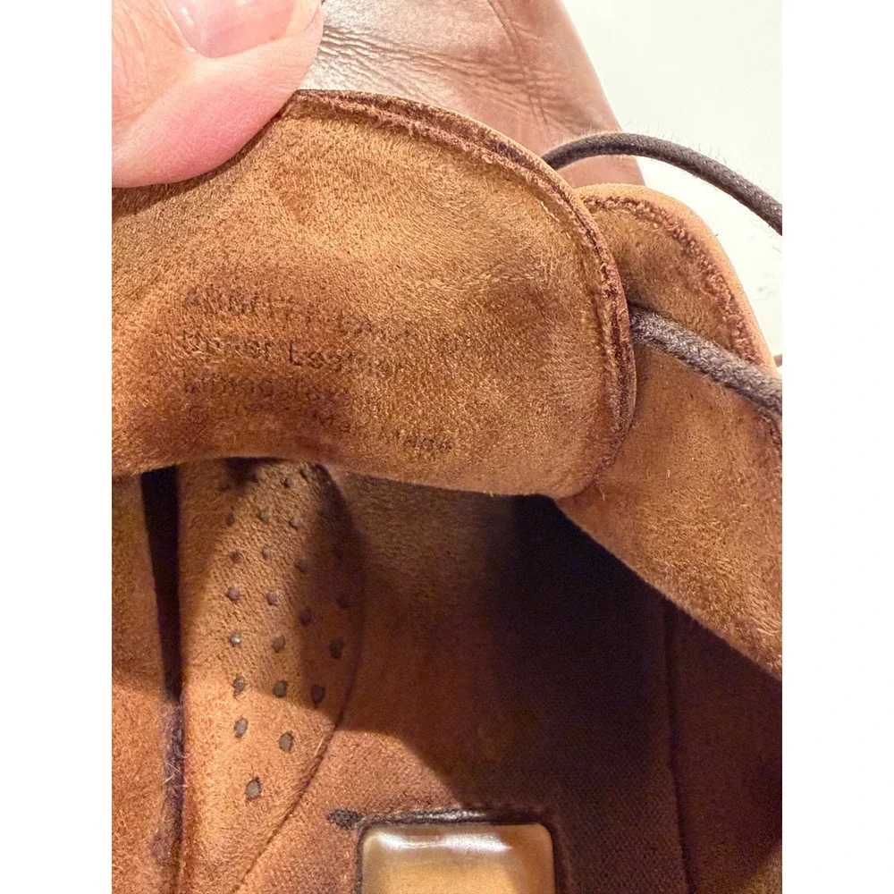 Kenneth Cole Abbott‎ Lace Up Mens 12M Brown Leather Medallion Toe Oxford AB0011